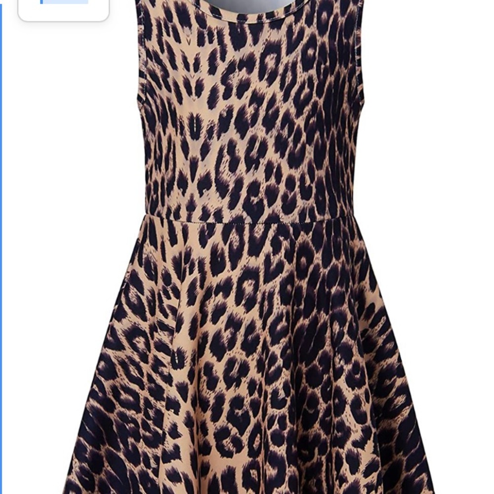 Girls Cheetah Print Dress, Size L (8-9 yrs)
